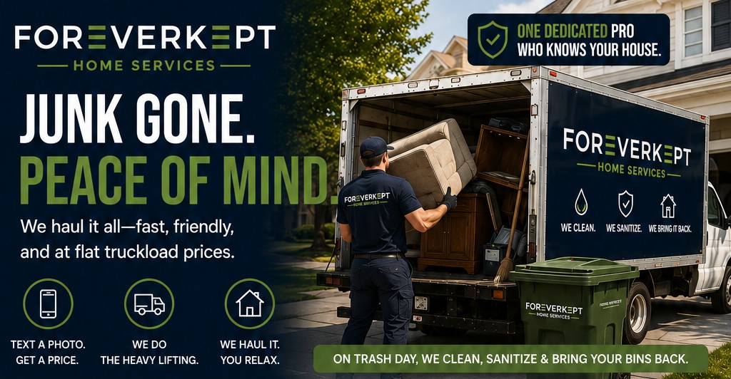 ForeverKept Removal — junk gone, peace of mind, flat truckload prices
